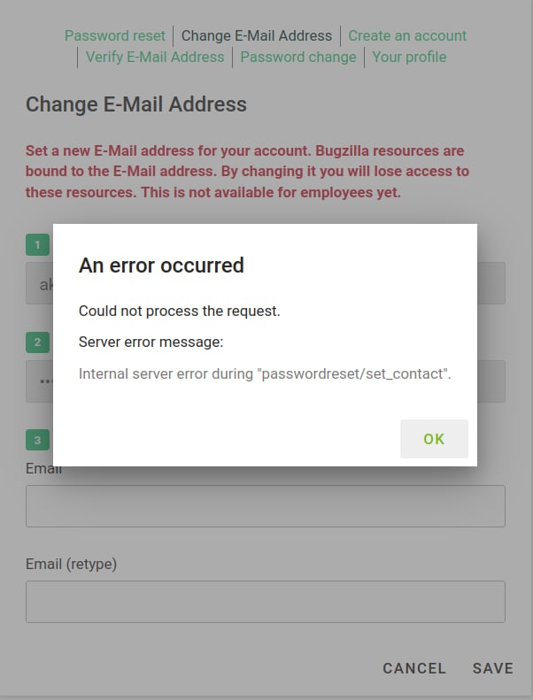 Cannot change email address - Forums Feedback - openSUSE Forums