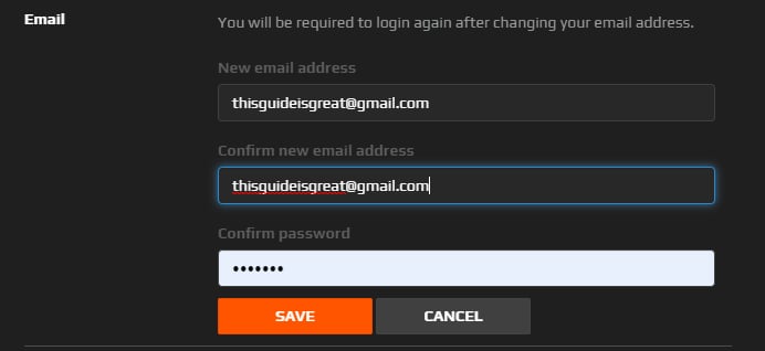 Changing your email address â€“ FACEIT